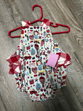 0-3 months RicRac & Ruffles romper